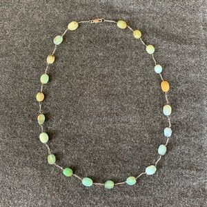 10k White Gold Chalcedony Necklace